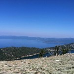 On Snow Valley Peak looking at Marlette Lake and Lake Tahoe.  Photo by Erin McKnight.